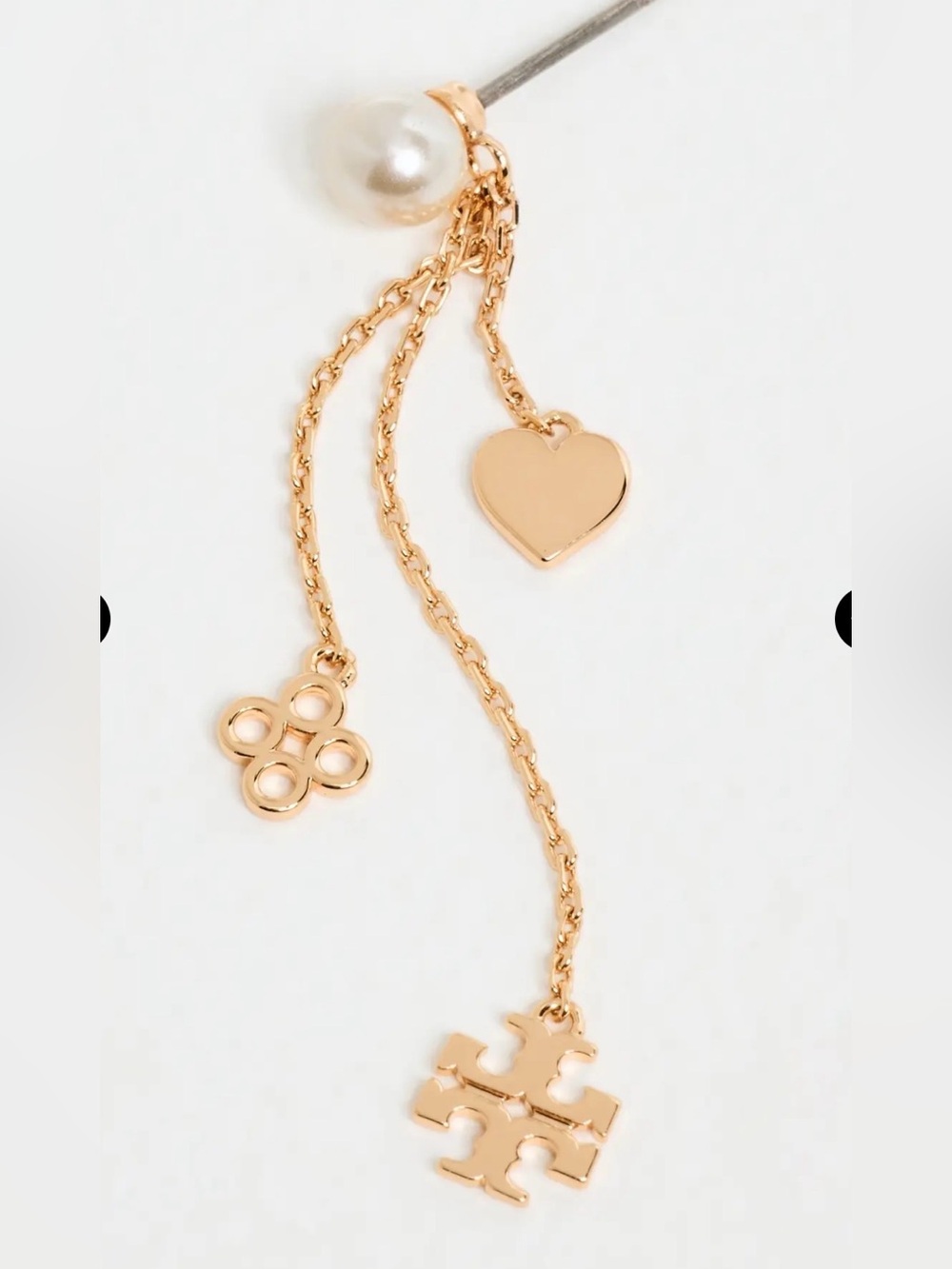 Tory Burch Gold Linear Kira Drop Earrings - Picture 6 of 6